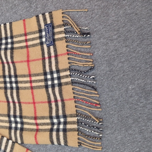 Vintage Burnerrys Nova Check Lambswool Scarf - Picture 3 of 5